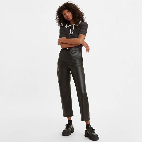 Levi's Pants - Levi's Premium - Math Club Faux Leather Pants - Leather Night - Black